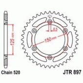 Звезда задняя JT JTR897.52