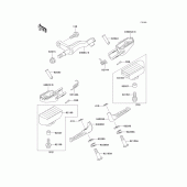 Схема вузла: Підніжки для Kawasaki KLX250 KLX250SR