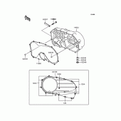 Схема вузла: Right engine cover для Kawasaki VN400 Vulcan Classic