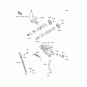 Схема узла: Распредвал & Цепь ГРМ & Натяжитель для Kawasaki ZX600 Ninja ZX-6R