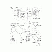 Схема узла: Задний тормозной цилиндр для Kawasaki ZX1000 Ninja ZX-10R ABS
