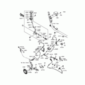 Схема вузла: Задній гальмівний циліндр Kawasaki VN1700 Vulcan 1700 Voyager ABS