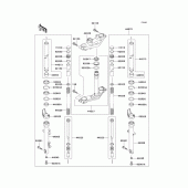 Схема вузла: Вилка передньої осі для Kawasaki ER500 ER-5