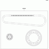 Схема вузла: Chain kit для Kawasaki ZX600 Ninja ZX-6R