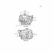 Схема вузла: Болти картера двигуна для Kawasaki VN400 Vulcan Drifter