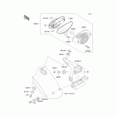 Схема вузла: Taillight(s) для Kawasaki EJ800 W800