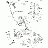 Схема вузла: Охолодження для Kawasaki VN1700 Vulcan 1700 Voyager