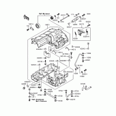 Схема вузла: Картер двигуна для Kawasaki ZR1100 ZRX1100-II