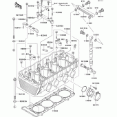 Схема узла: Головка цилиндра для Kawasaki ZR1200 ZRX1200