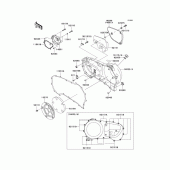 Схема вузла: Right engine cover(s) для Kawasaki VN1600 Vulcan 1600 Mean Streak