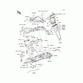 Схема узла: Заднее крыло для Kawasaki ZX600 Ninja ZX-6R