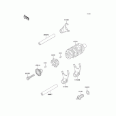 Схема вузла: Перемикання/вилка перемикача для Kawasaki KL250 KL250 Super Sherpa