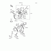 Схема вузла: Передній гальмівний циліндр Kawasaki ZG1200 Voyager XII
