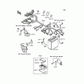 Схема вузла: Електроустаткування для Kawasaki EX250 ZZR250