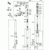 Схема узла: Вилка передней оси для Kawasaki VN1500 VN-15 SE