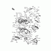 Схема вузла: Заднє крило для Kawasaki EN650 Vulcan S