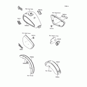 Схема вузла: Decals(green/blue) для Kawasaki VN1500 Vulcan 88