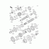 Схема узла: Трансмиссия для Kawasaki ZX600 Ninja ZX-6RR