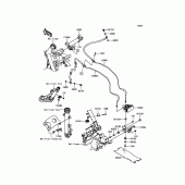 Схема вузла: Brake Piping для Kawasaki EN650 Vulcan S ABS SE