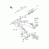 Схема вузла: Задній важіль (Маятник) для Kawasaki ZR1100 Zephyr 1100