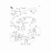 Схема вузла: Кермо & Пульт управління рульовим для Kawasaki EJ650 W650
