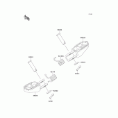 Схема узла: Подножки для Kawasaki KX100