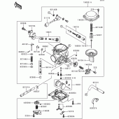 Схема вузла: Карбюратор(1/2) для Kawasaki VN1500 VN1500 Classic