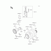 Схема узла: Коленчатый вал для Kawasaki EL250 Eliminator 252