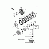Схема вузла: Зчеплення для Kawasaki BR125 Z125 Pro