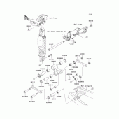 Схема узла: Задняя подвеска для Kawasaki KLX250 KLX250