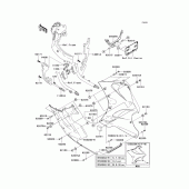Схема узла: Нижний обтекатель для Kawasaki ZX1200 ZZR1200