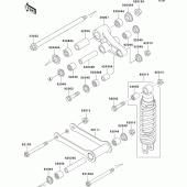 Схема узла: Подвеска/амортизатор для Kawasaki VN800 Vulcan 800 Classic