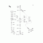 Схема узла: Задний тормозной цилиндр для Kawasaki ZX1100 GPZ1100