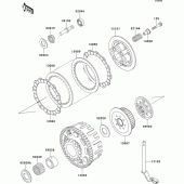 Схема узла: Сцепление для Kawasaki ZX400 ZXR400