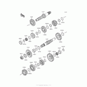 Схема узла: Трансмиссия для Kawasaki KL650 KLR650