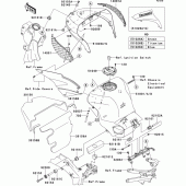 Схема вузла: Паливний бак для Kawasaki ZX636 Ninja ZX-6R