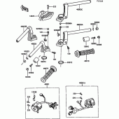 Схема вузла: Кермо & Пульт управління рульовим для Kawasaki ZG1000 1000GTR