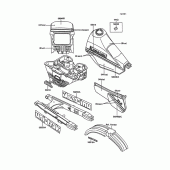 Схема узла: Decal(blue/white)(kl250-d7) для Kawasaki KL250 KLR250