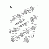 Схема узла: Трансмиссия для Kawasaki KLX250 KLX250