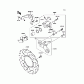 Схема узла: Задний тормоз для Kawasaki KLX250 KLX250