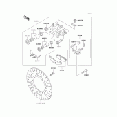 Схема вузла: Переднє гальмо для Kawasaki EX500 Ninja 500R