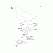 Схема узла: Сиденье для Kawasaki KL650 KL650 Tengal