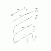 Схема вузла: Троси для Kawasaki KLX650 KLX650