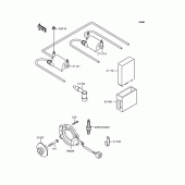 Схема узла: Катушка зажигания для Kawasaki ZR400 Zephyr