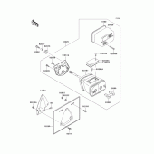 Схема вузла: Taillight(s) для Kawasaki VN1500 VN1500 Classic FI