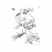 Схема узла: Выхлопная система для Kawasaki ER650 ER-6N ABS