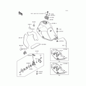 Схема узла: Топливный бак(kl650-c1) для Kawasaki KL650 KLR650