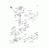 Схема узла: Подвеска/задний амортизатор для Kawasaki KLX140 KLX140L