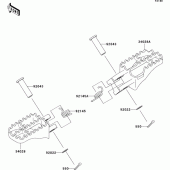 Схема вузла: Підніжки для Kawasaki KX250/ KX252 KX250F