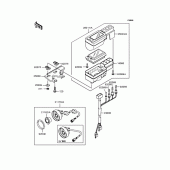Схема узла: Панель приборов для Kawasaki KLX250 KLX250